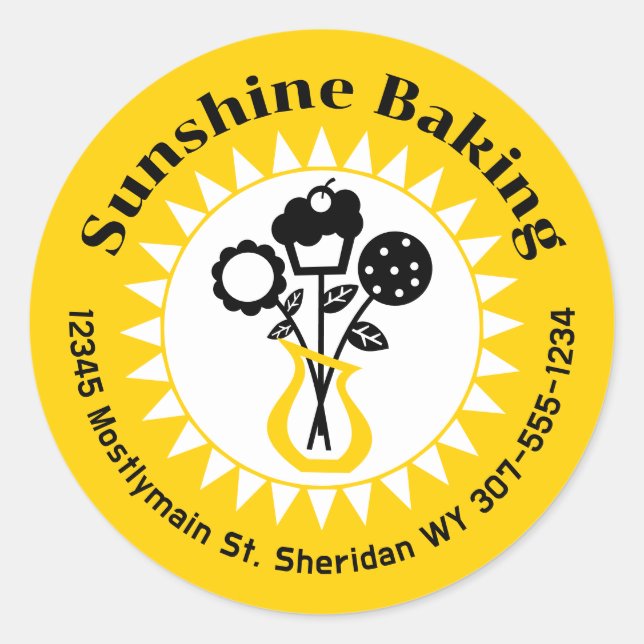 Plätzchen-Kuchen-Backgeschenk-Aufkleber 3 Runder Aufkleber (Vorderseite)