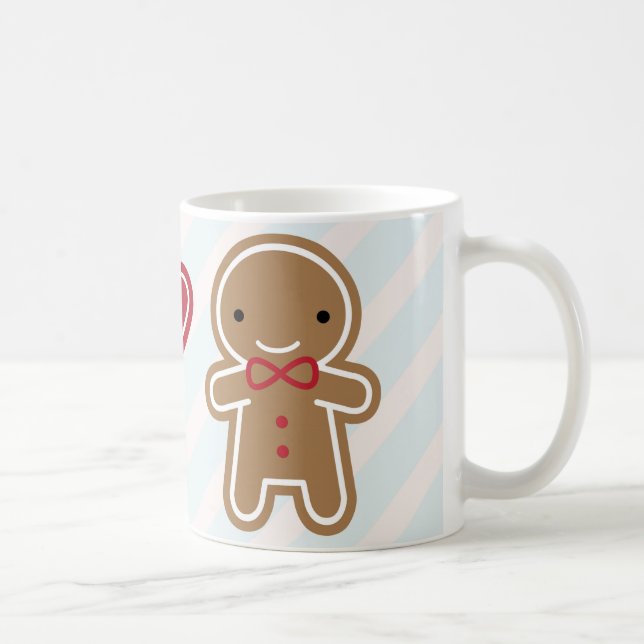 Plätzchen niedliche Kawaii Lebkuchen-Paare Tasse (Rechts)