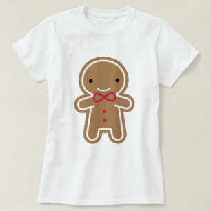 Plätzchen niedlicher Kawaii Lebkuchen-Mann T-Shirt