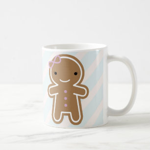 Plätzchen niedliches Kawaii Lebkuchen-Mädchen Tasse