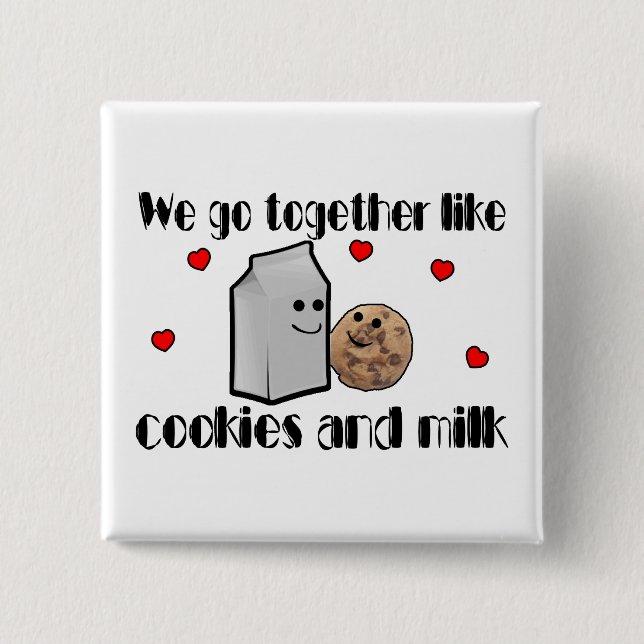 Plätzchen u. Milch-Liebe Button (Vorderseite)