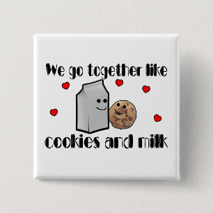 Plätzchen u. Milch-Liebe Button