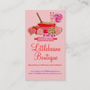 Plätzchen-und Süßigkeitens-Geschäfts-nennende Telefonnummerkarte