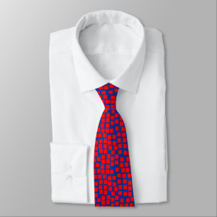 Plätze - Rot auf Navy Blue Krawatte
