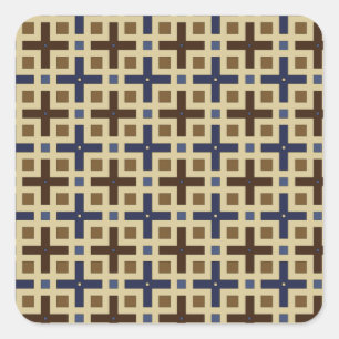 Plätze und Kreuze Quadratischer Aufkleber