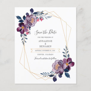 Platzgeometrische Hochzeit speichert das Datum Flyer