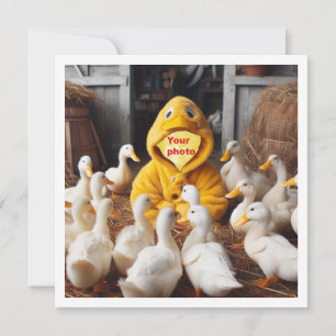 Platziere mein Gesicht in das Bild, Enten und Kind Karte