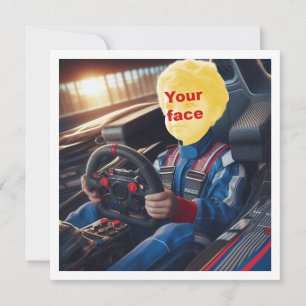 Platzieren Sie mein Gesicht in das Bild, Formel 1  Karte