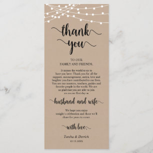 Platzierung Danke, Kraft String Lights Cards Programm