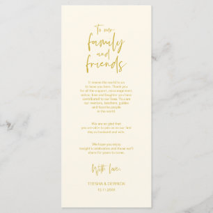 Platzierung Danke, Minimalistische Gold Card Programm