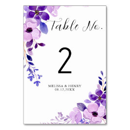 Platzierungskarte für die Hochzeitsstiftung der Ti Tischnummer