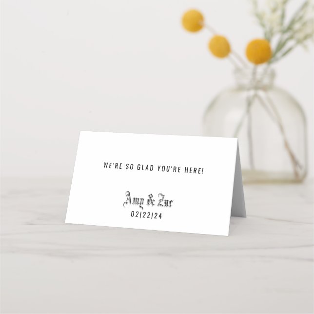 Platzkarte an der Leertaste (Rückseite)