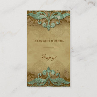 Platzkarte Antique Verdigris Wedding