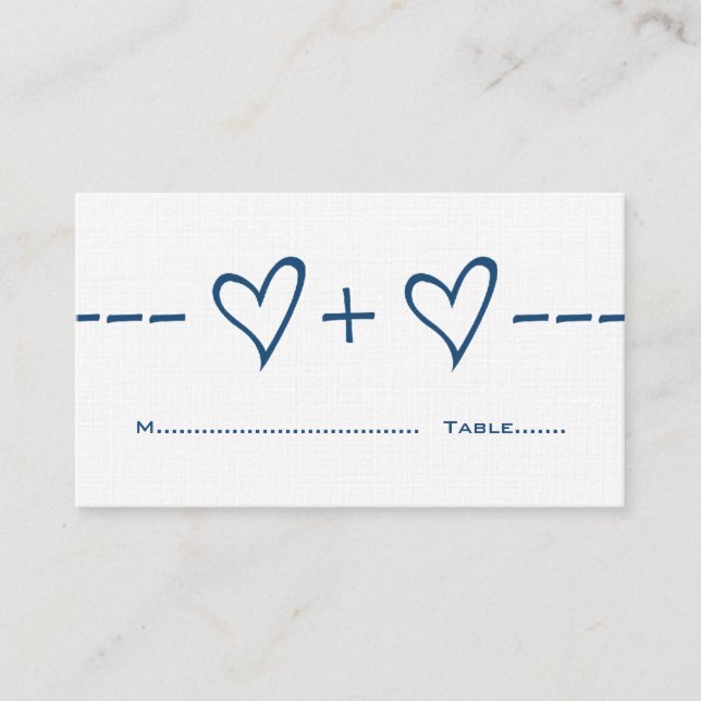 Platzkarte der Blue Heart Equation (Vorderseite)