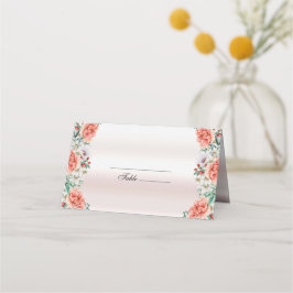 Platzkarte der Blume Wasserfarbe