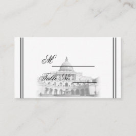 Platzkarte der Washington DC-Hochzeit in Urlaubsor