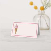 Platzkarte-Etiketten - Eiscreme-Party