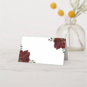 Platzkarte für die Rote Rose Burgundy
