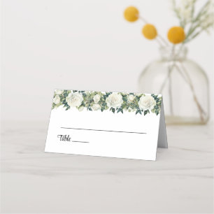 Platzkarte für geklappte Hochzeitnamen