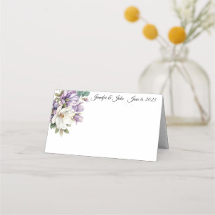 Platzkarte für geklappte Hochzeitnamen