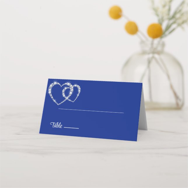 Platzkarte für geklappte Hochzeitnamen (Vorderseite)