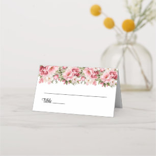 Platzkarte für geklappte Hochzeitnamen