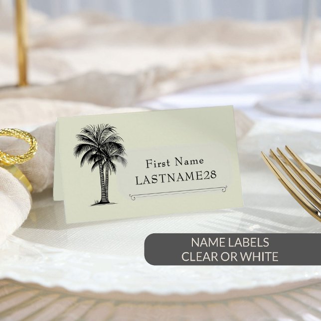 Platzkarte Guest Names x28 Individal Clear Name Aufkleber (Clear Guest Name Labels - up to 28 individual names - ideal for Place Cards)