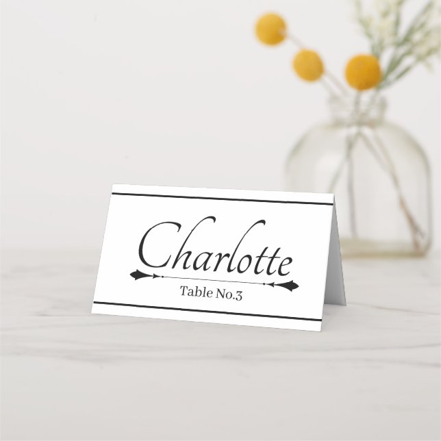 Platzkarte Hochzeit (Vorderseite)