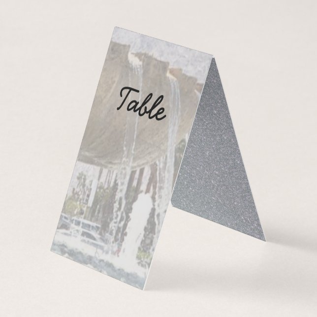 Platzkarte mit großer Wasserfontäne (Rückseite)