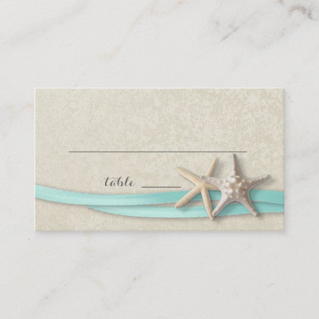Platzkarte Starfish und Ribbon (Vorderseite)