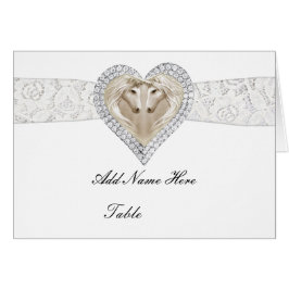 Platzkarte von Einhorn und Spitzen