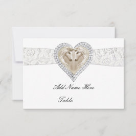 Platzkarte von Einhorn und Spitzen