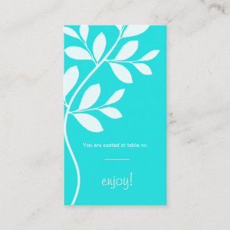 Platzkarte Wedding Leaf Branch Blue