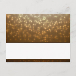 Platzkarte Winter Brown / Stars & Bubbles Postkarte