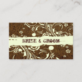 Platzkarten aus braunem Leder