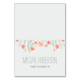 Platzkarten für Aquarellfarben Tischnummer