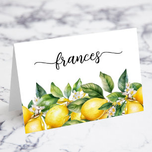 Platzkarten für Blumenblätter in Aquarellen Tischnummer