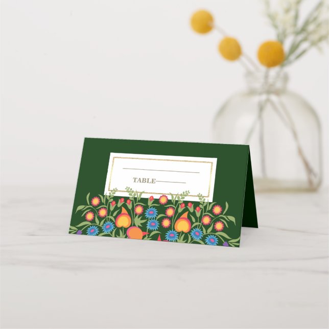 Platzkarten für Blumenmuster (Vorderseite)