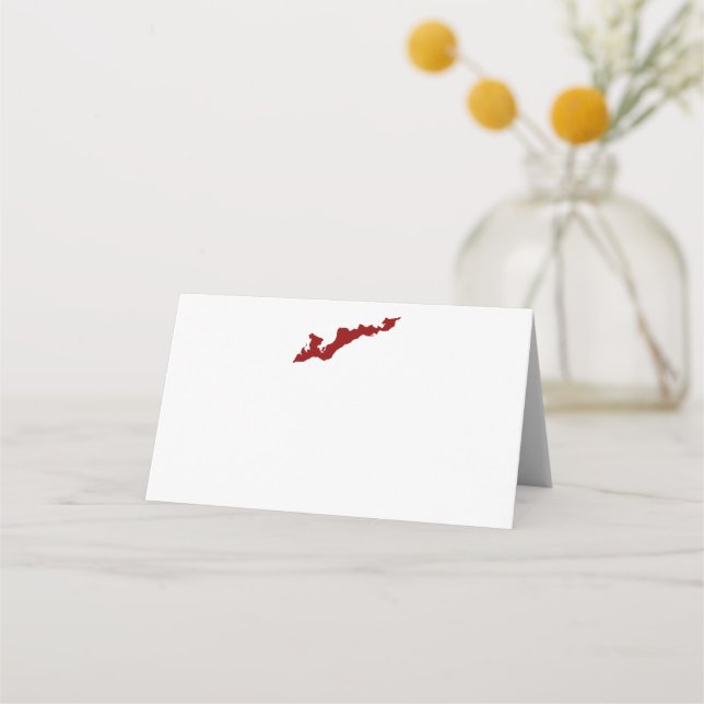 Platzkarten für das Logo der Fishers Island - Red (Vorderseite)