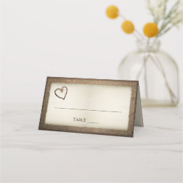 Platzkarten für Hochzeiten mit Holz, Burlap & Twin