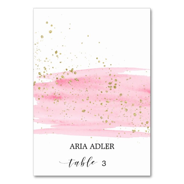 Platzkarten für Hochzeitsfeiern Tischnummer (Vorderseite)