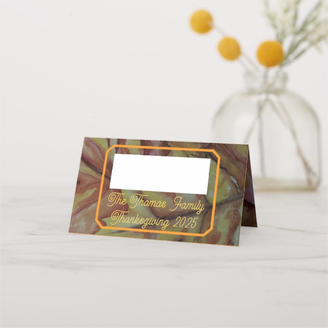 Platzkarten für personalisierte Erntedank (Vorderseite)