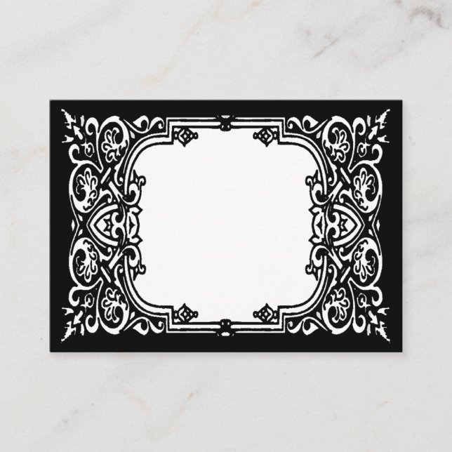 Platzkarten für Schwarz und Weiß (Vorderseite)