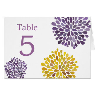 Platzkarten Lila Gelbe Dahlia Blume