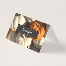 Platzkarten personalisierter Erntedank - Dankbar