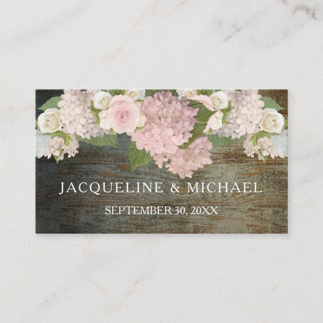 Platzkarten Rustikale Spitzen aus dunklem Holz Lan (Vorderseite)