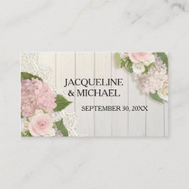 Platzkarten Rustikale Spitzen in Holz Land Stall B