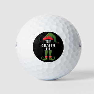 Plaudernde Elf-Familien-Passgruppe Weihnachten Golfball