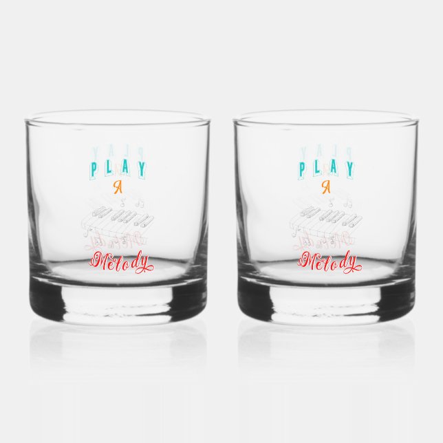 Play a Melody Boyfriend Piano Whiskyglas (Vorderseite)