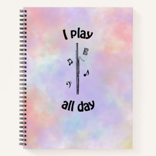 Play All Day - Bassoon Instrument Notebook (groß) Notizbuch